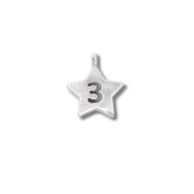 Mini Twinkle Star Charm Numbers