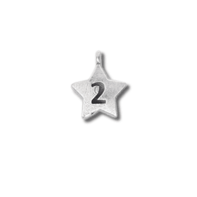 Mini Twinkle Star Charm Numbers