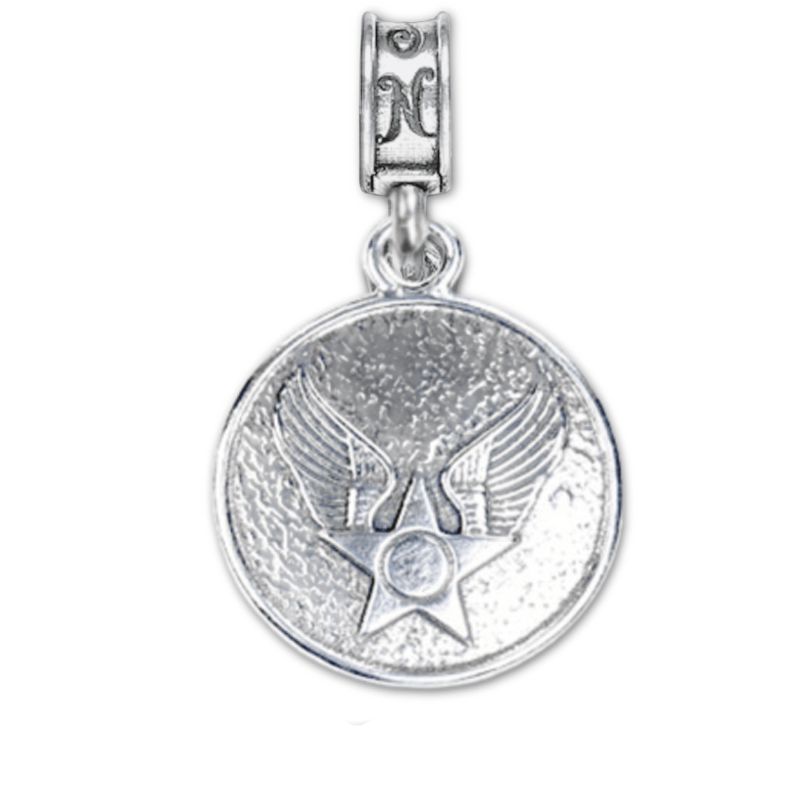 Air Force Silver Button Charm