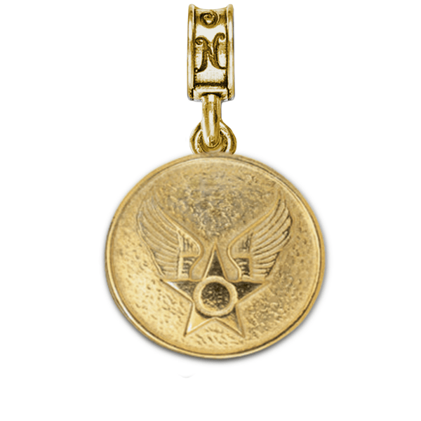 Air Force Gold Button Charm