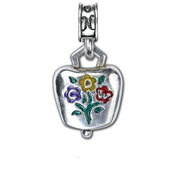 Commanding Officer's Wife Cowbell Charm- Enameled