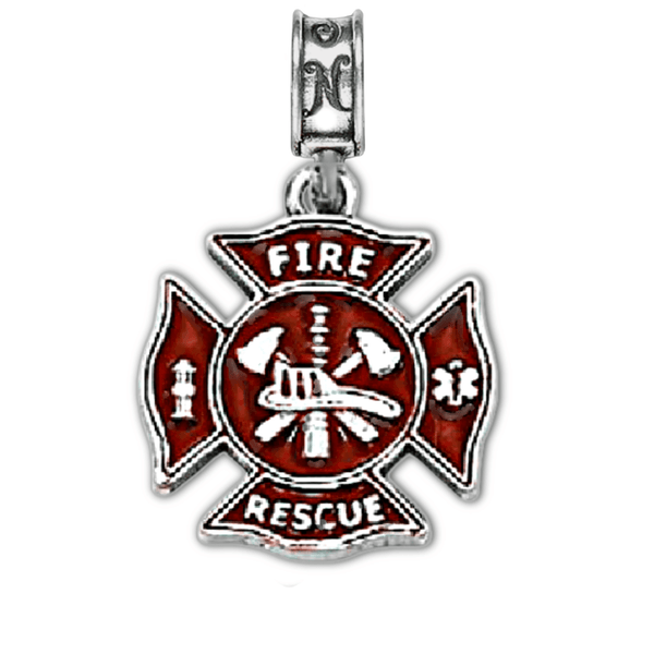 Fire Rescue Badge Charm