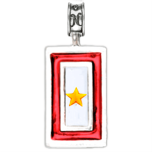 Gold Star Flag Charm- Pendant