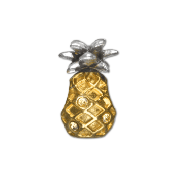 Gold Pineapple Bead Charm