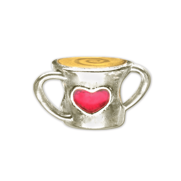 My Cup Runneth Over Coffee Cup Bead Charm
