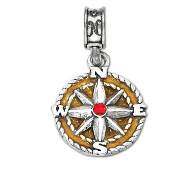 Road Less Traveled Compass Charm