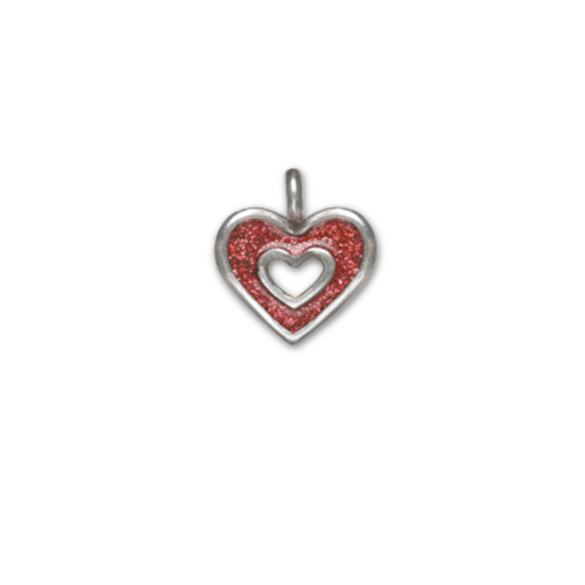 Charm on a charm Glitter Heart