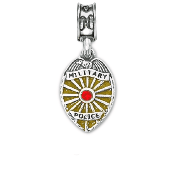 MP Badge Charm Gold/Red