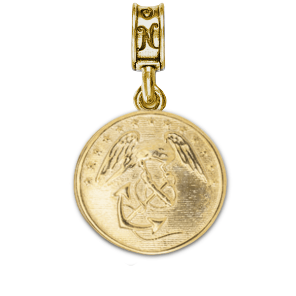 Marine Corps Gold Button Charm