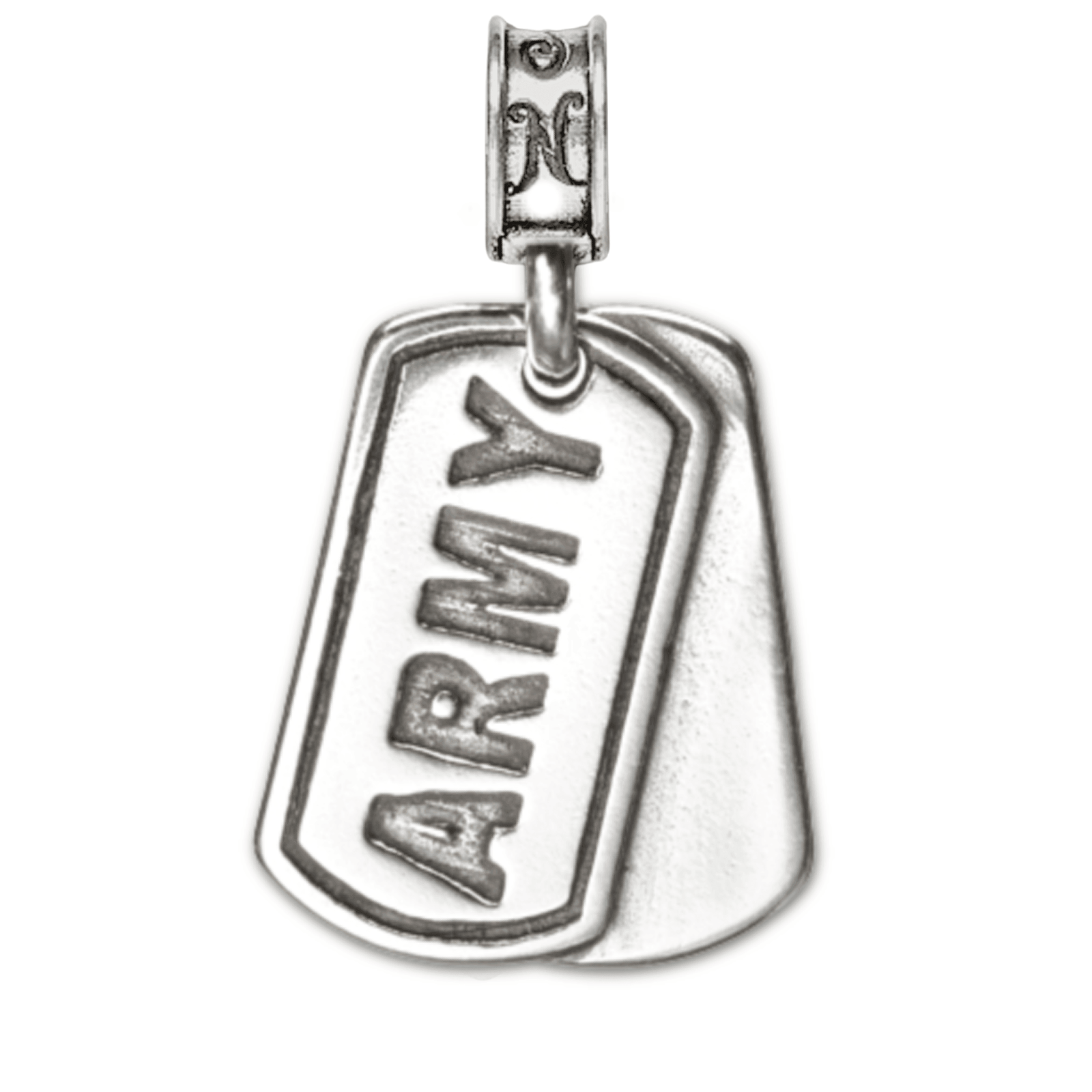 Army Dog Tag Charm- Pendant