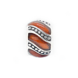 Swirl Orange Bead Charm