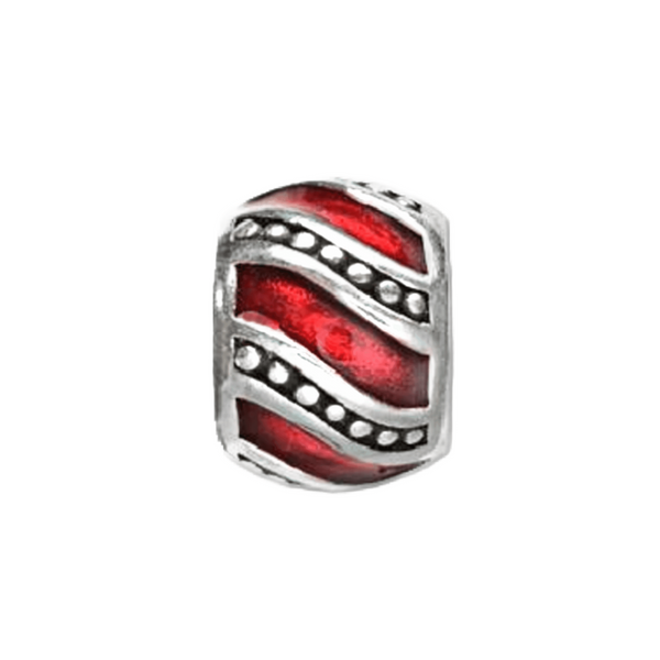 Swirl Red Bead Charm